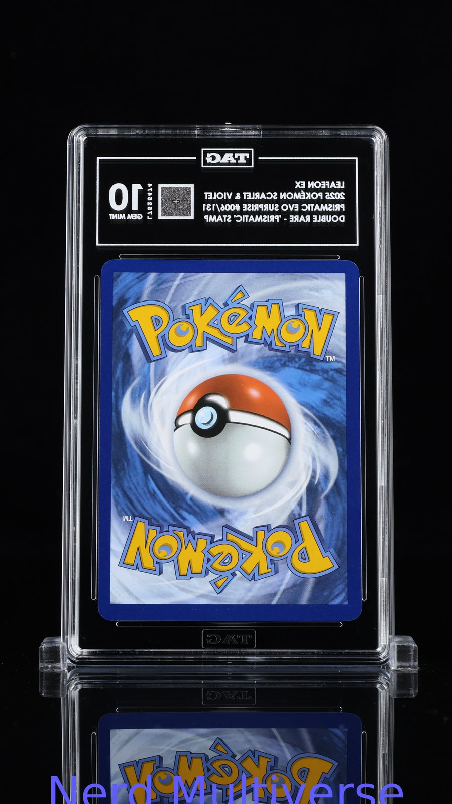 LEAFEON EX 006/131 DOUBLE RARE - "PRISMATIC EVOLUTIONS" STAMP POKEMON TAG 10 474
