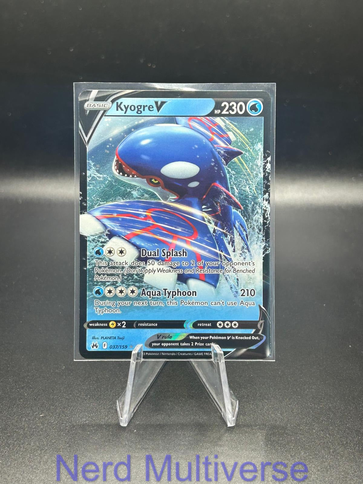 KYOGRE V 037/159 HOLO UR CROWN ZENITH POKEMON NM/M
