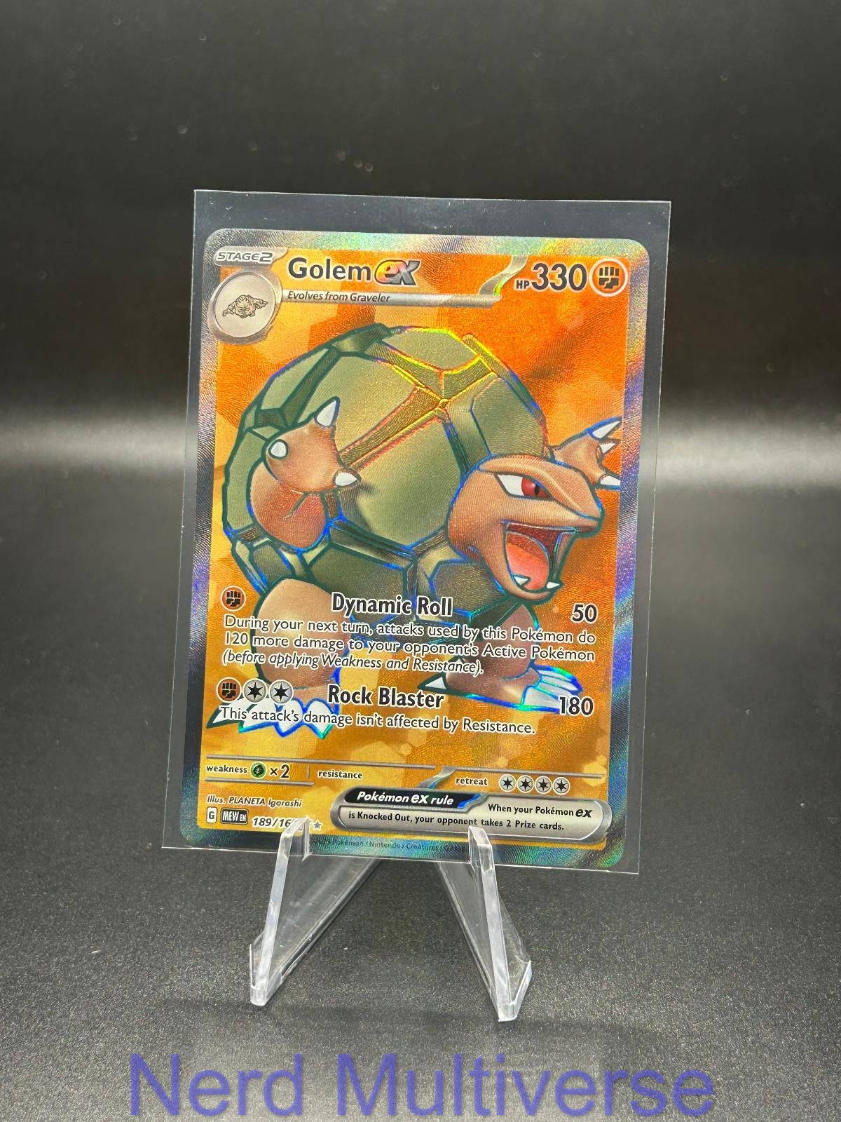 GOLEM EX 189/165 UR 151 POKEMON HOLO NM/M