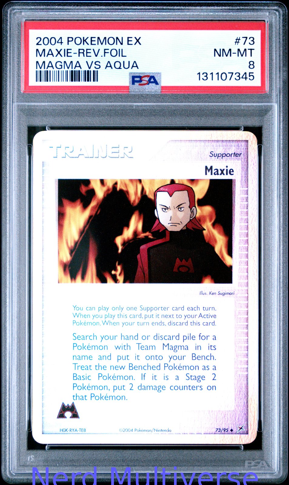 MAXIE REVERSE HOLO 73/95 TEAM MAGMA VS TEAM AQUA POKEMON PSA 8 345