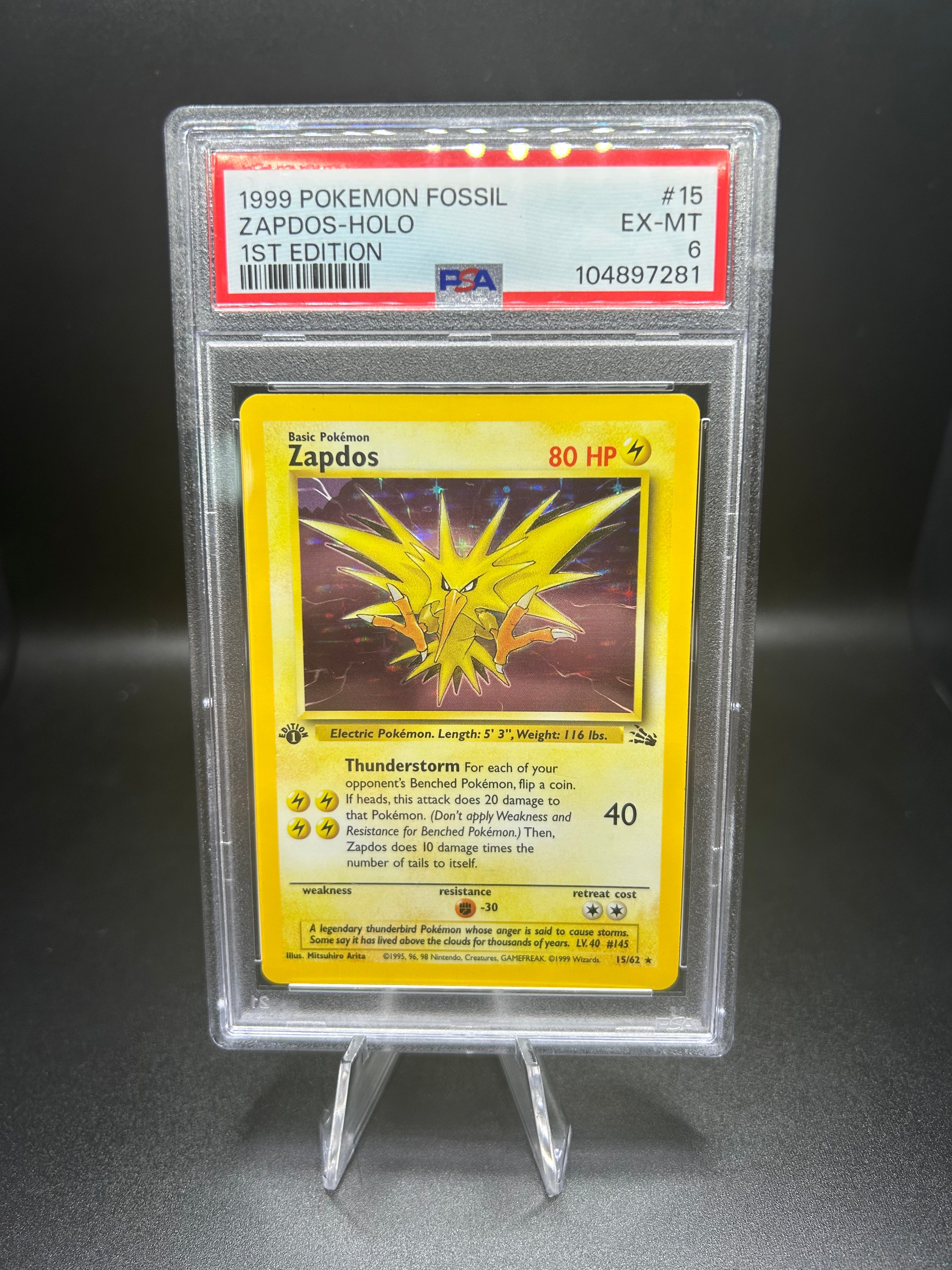 Zapdos Holo Fossil (1st Edition) 15/62