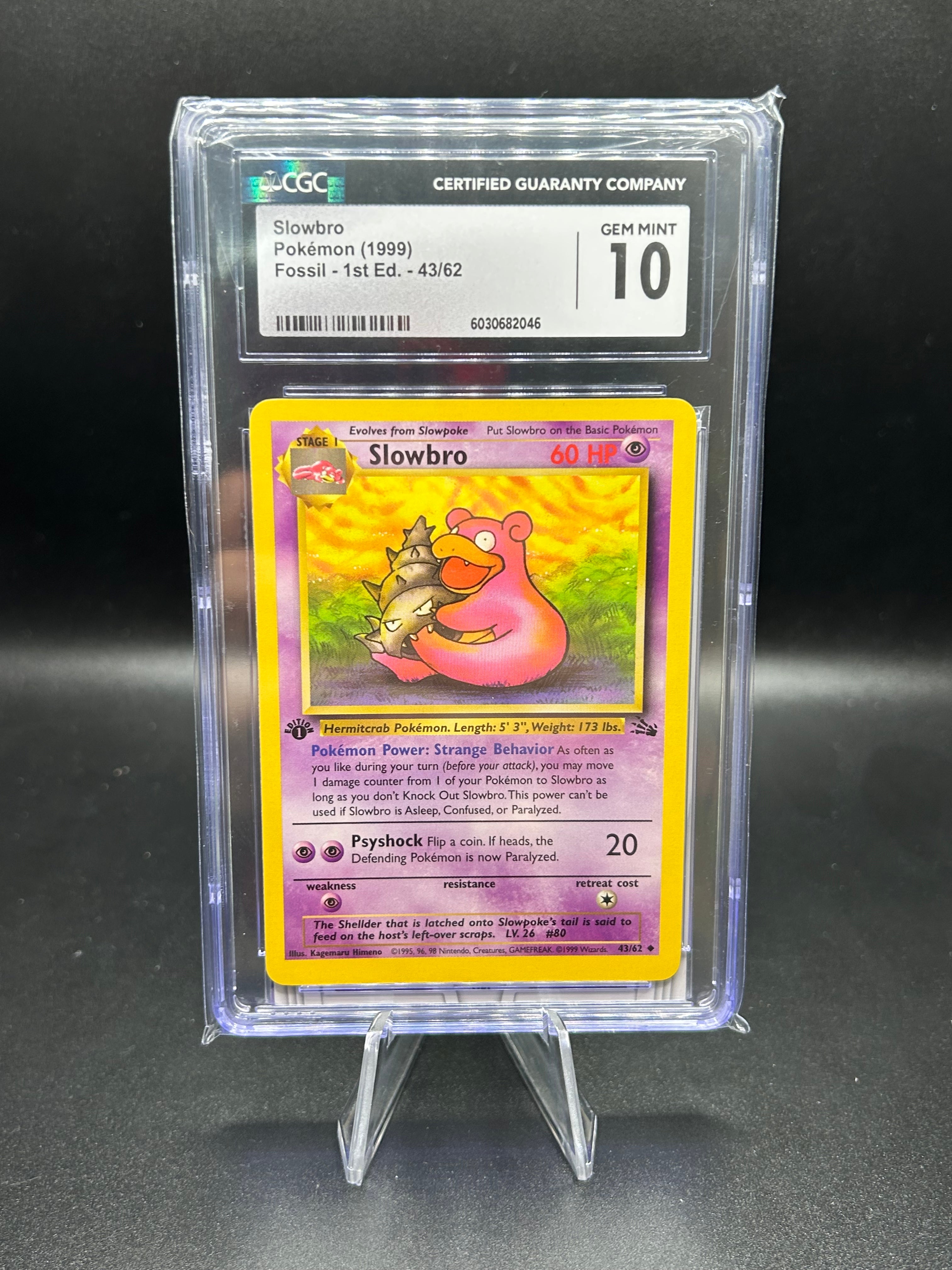 Slowbro Fossil (1st Edition) 43/62 Graded