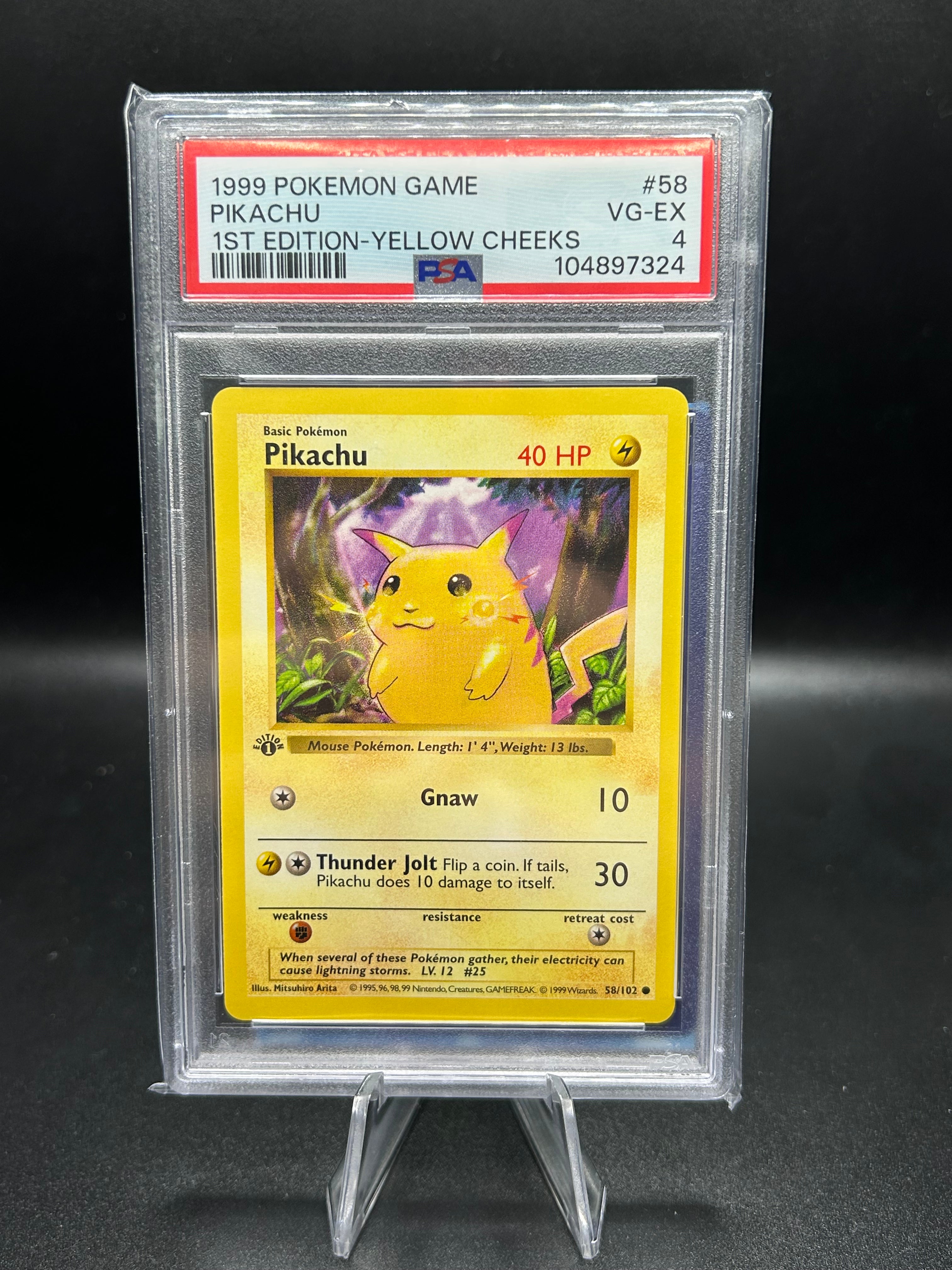 Pikachu - Yellow Cheeks Base Set (1st Edition) 58/102