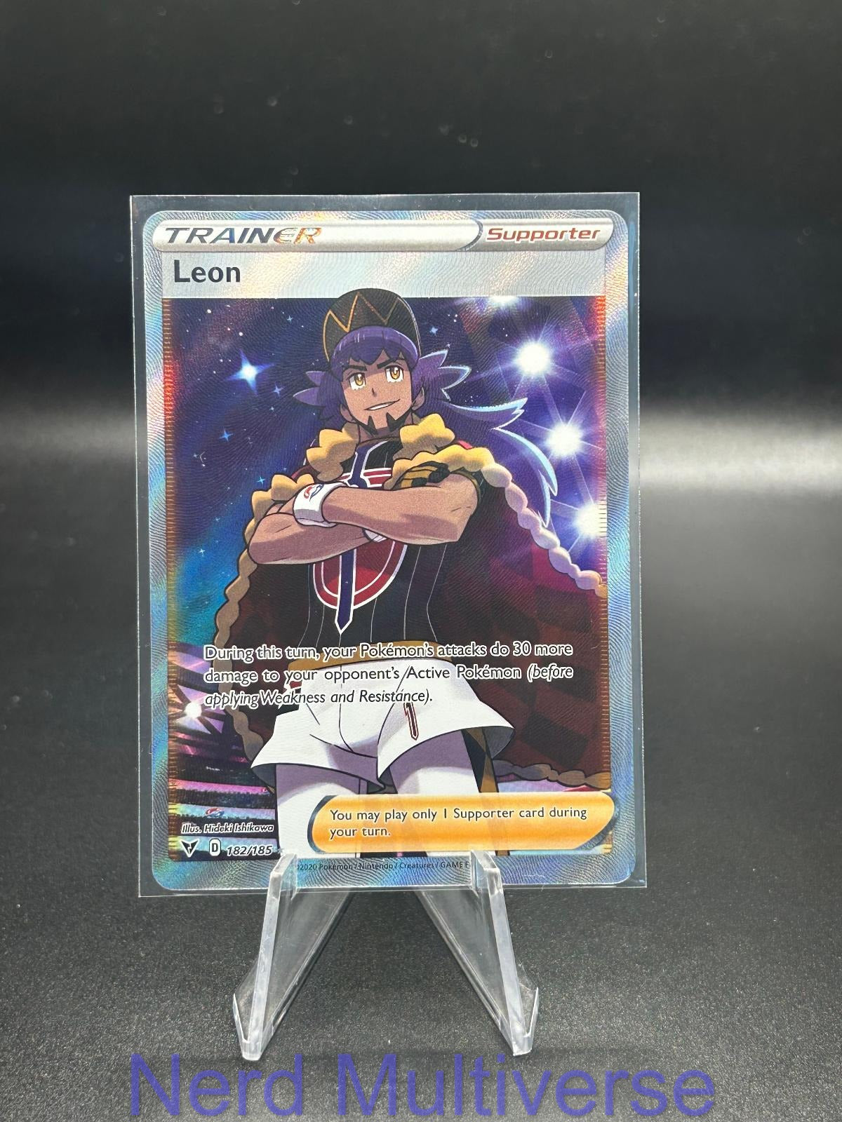 LEON 182/185 UR VIVID VOLTAGE POKEMON HOLO NM/M