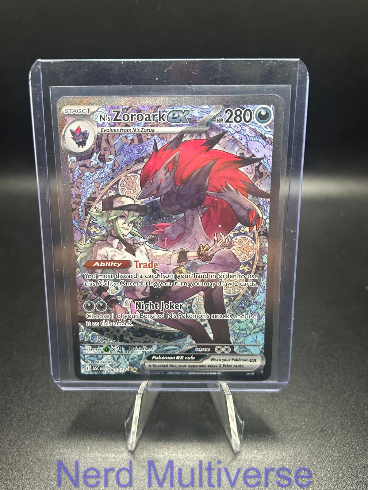 N'S ZOROARK EX 286/217 SIR ASCENDED HEROES POKEMON HOLO NM/M