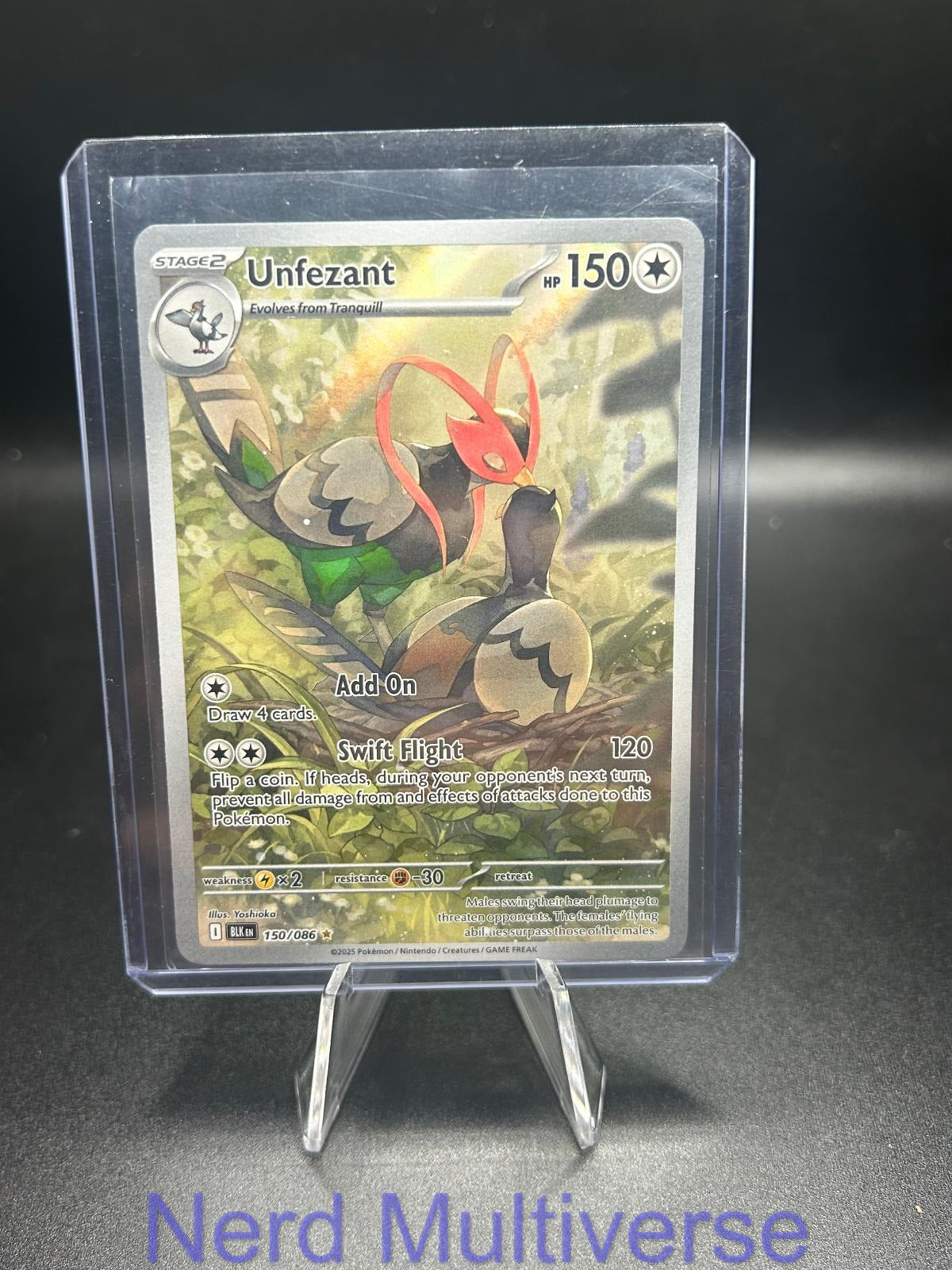 UNFEZANT 150/086 HOLO IR BLACK BOLT POKEMON NM/M