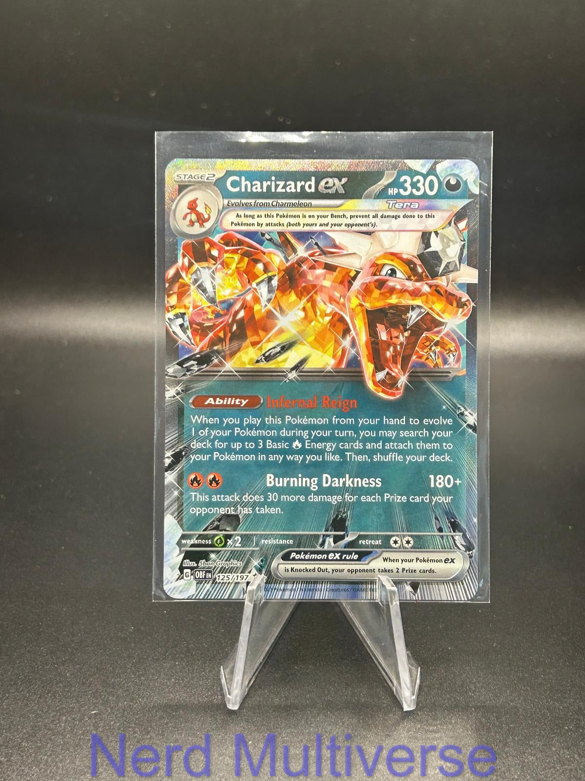 CHARIZARD EX 125/197 RR OBSIDIAN FLAMES POKEMON HOLO NM/M