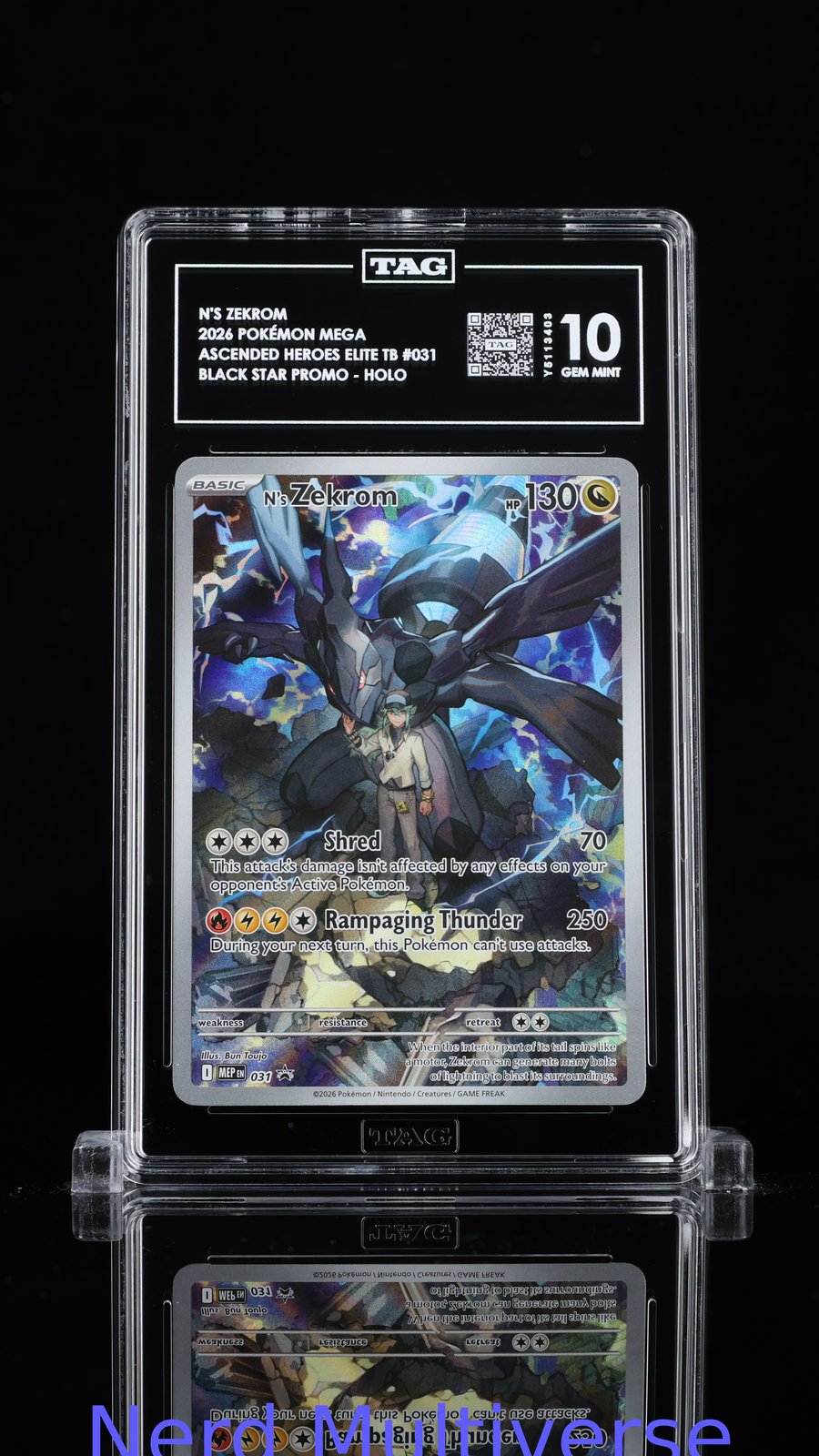 N'S ZEKROM 031 HOLO ASCENDED HEROES ELITE TRAINER BOX POKEMON TAG 10 403
