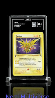 ZAPDOS 30/62 WOTC POKEMON FOSSIL - 1ST EDITION POKEMON TAG 8.5 822