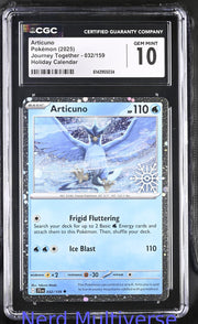 ARTICUNO 032/159 HOLIDAY CALENDAR JOURNEY TOGETHER POKEMON CGC 10 034