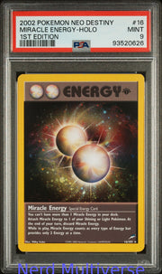MIRACLE ENERGY HOLO 16/105 1ST EDITION NEO DESTINY POKEMON PSA 9 626