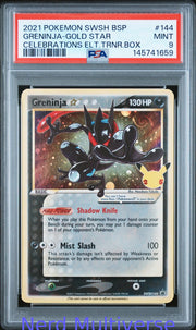 GRENINJA-GOLD STAR 144 CELEBRATIONS ELITE TRAINER BOX POKEMON PSA 9 659