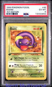EKANS 46/62 1ST EDITION FOSSIL POKEMON PSA 6 658