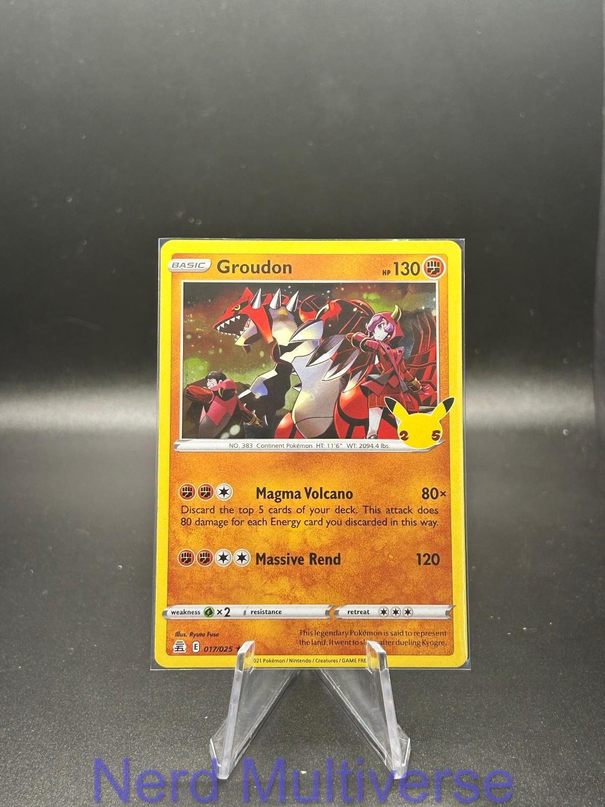GROUDON 017/025 R CELEBRATIONS POKEMON HOLO NM/M