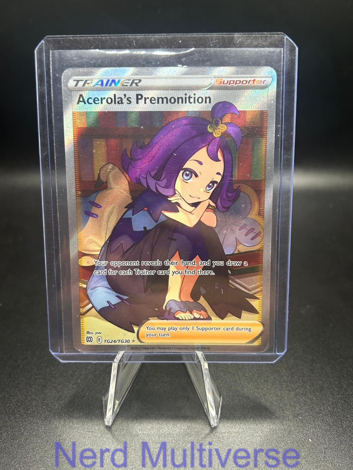 ACEROLA'S PREMONITION TG24/TG30 BRILLIANT STARS TRAINER GALLERY POKEMON HOLO NM