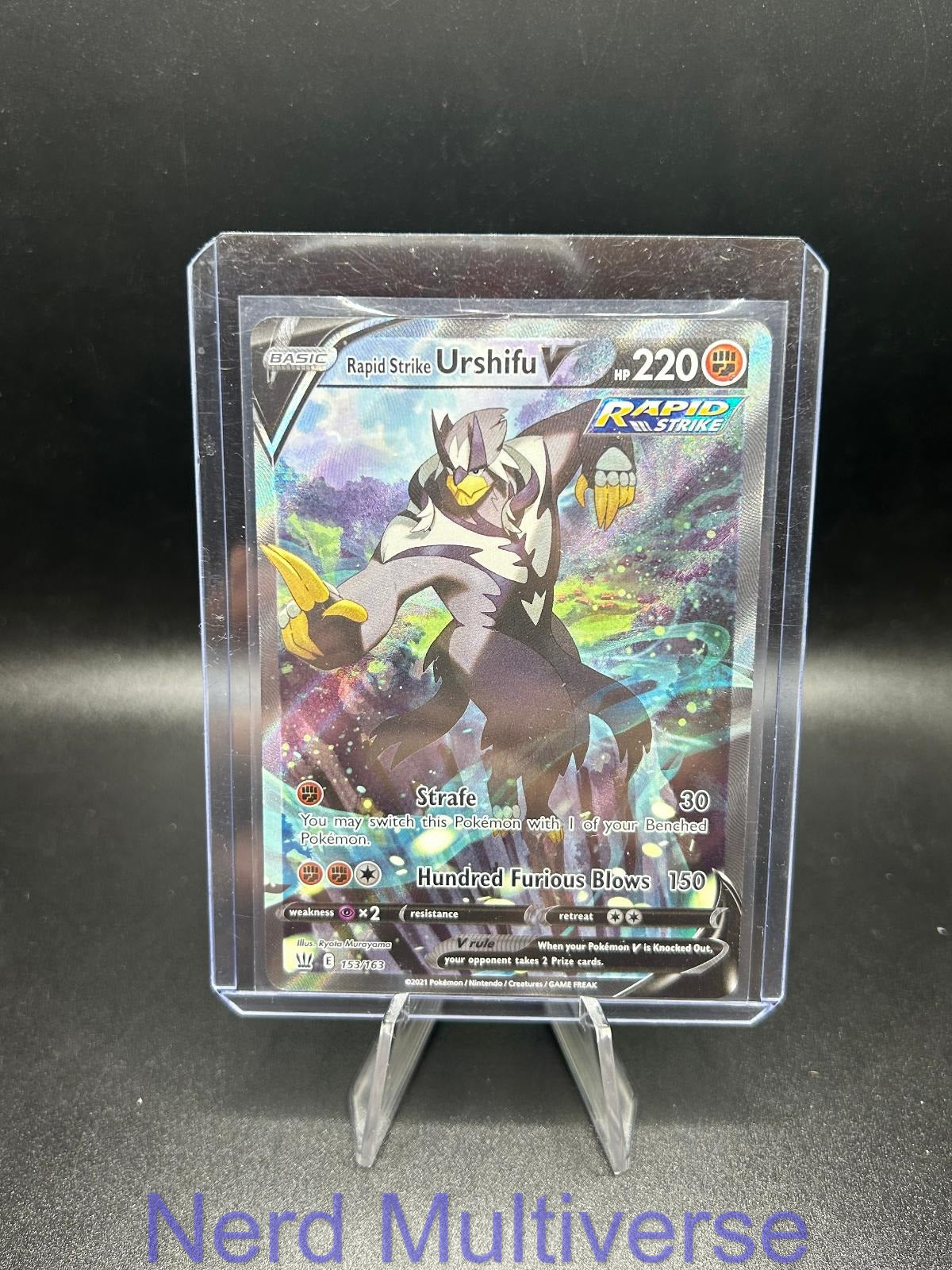 RAPID STRIKE URSHIFU V 153/163 UR BATTLE STYLES POKEMON HOLO NM/M