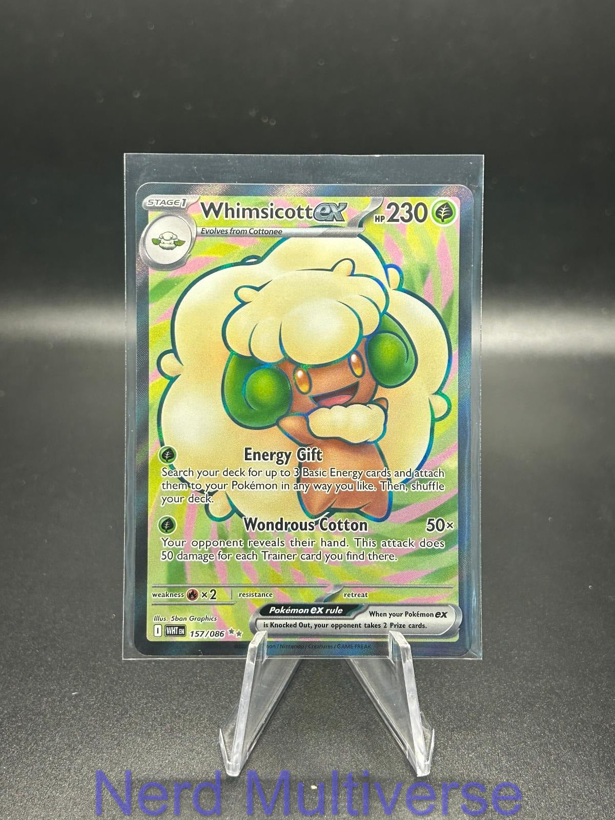 WHIMSICOTT EX 157/086 HOLO UR WHITE FLARE POKEMON NM/M