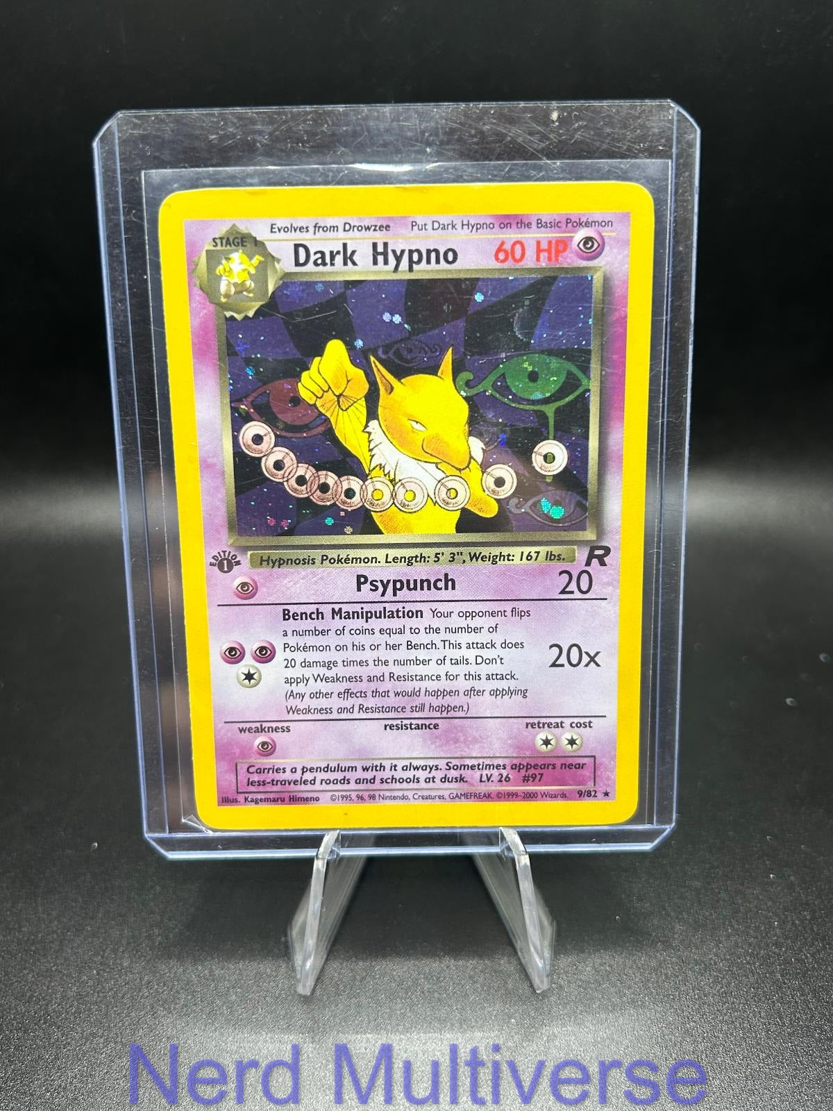DARK HYPNO 9/82 R TEAM ROCKET POKEMON 1ST EDITION HOLO NM/M