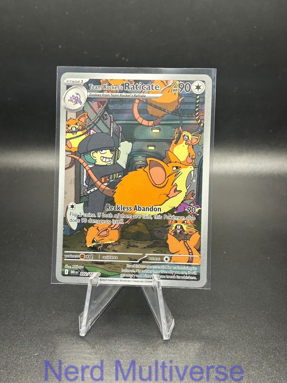 TEAM ROCKET'S RATICATE 202/182 IR DESTINED RIVALS POKEMON HOLO NM/M
