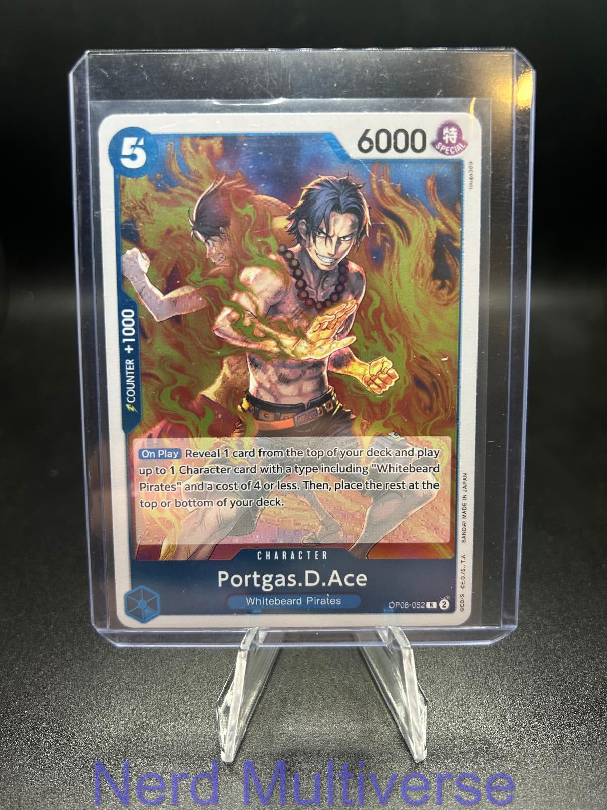 PORTGAS.D.ACE OP08-052 R TWO LEGENDS ONE PIECE FOIL NM/M