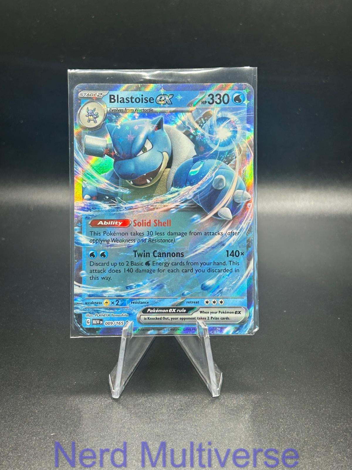 BLASTOISE EX 009/165 RR 151 POKEMON HOLO NM/M