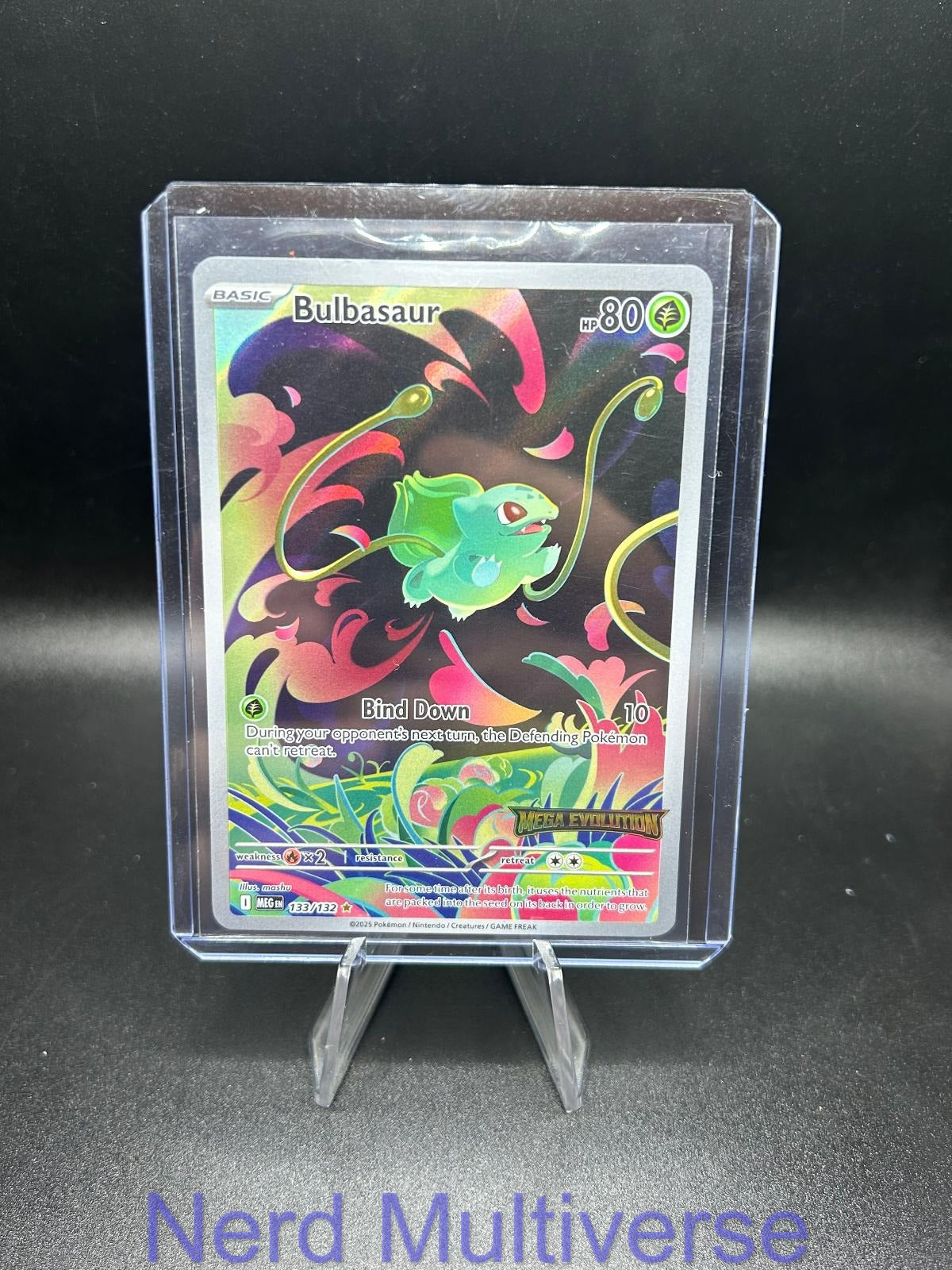 BULBASAUR (MEGA EVOLUTION STAMPED) 133/132 HOLO POKEMON NM/M