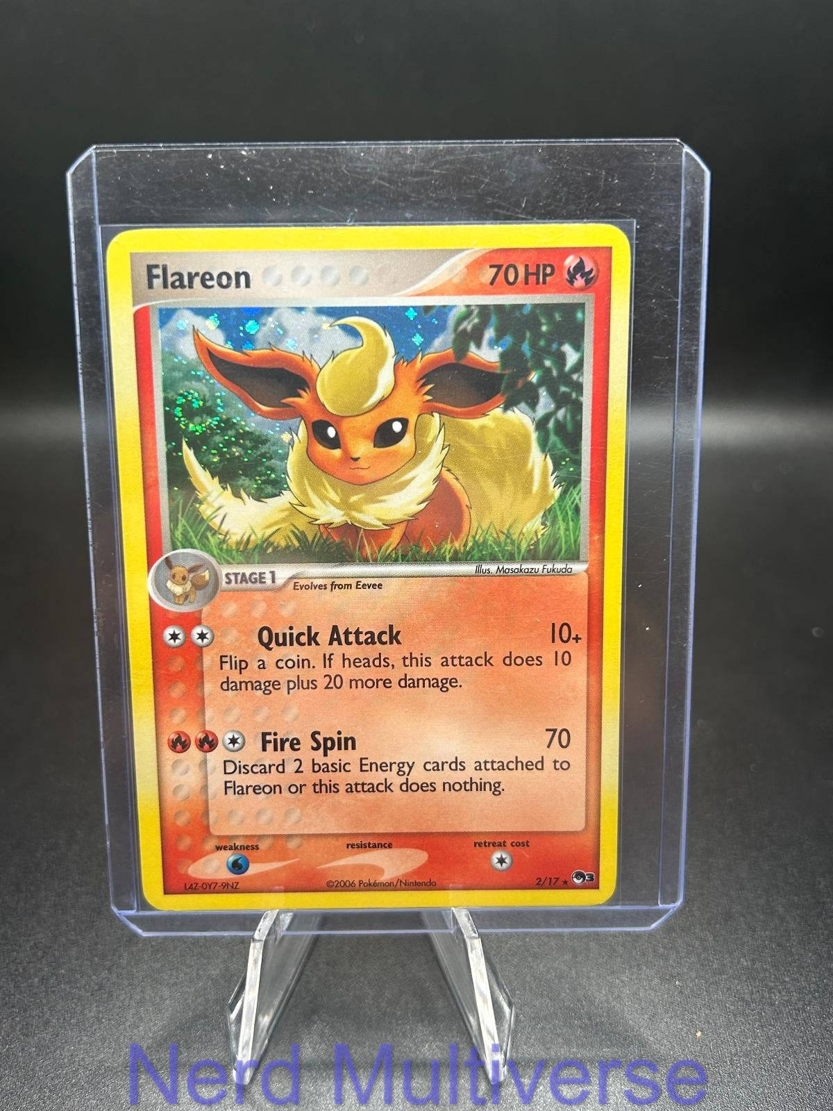 FLAREON 2/17 R POP SERIES 3 POKEMON HOLO NM/M