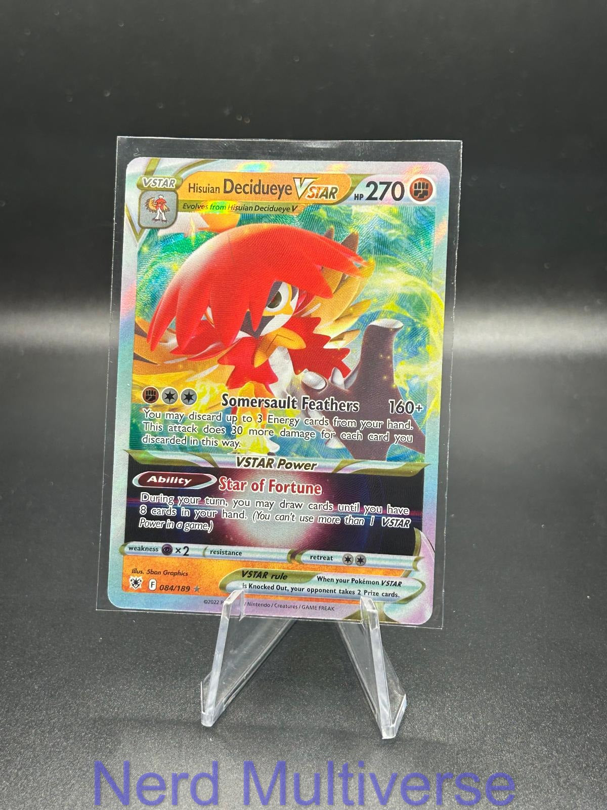 HISUIAN DECIDUEYE VSTAR 084/189 HOLO UR ASTRAL RADIANCE POKEMON NM/M