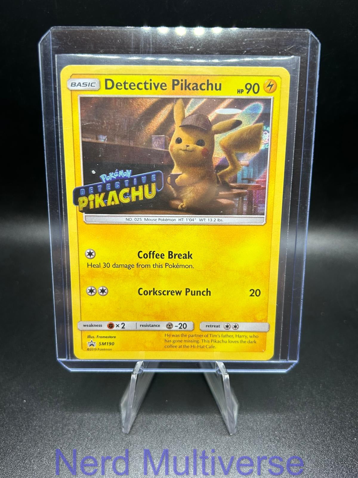 DETECTIVE PIKACHU - (STAMPED) SM190 HOLO P SUN & MOON PROMO POKEMON NM/M