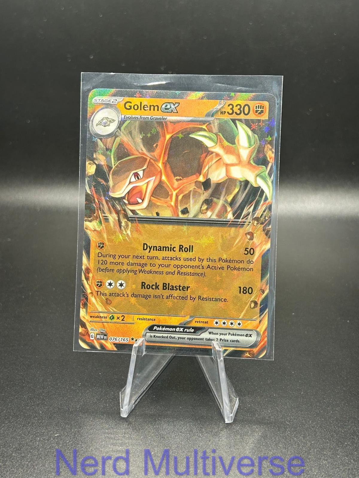 GOLEM EX 076/165 RR 151 POKEMON HOLO NM/M