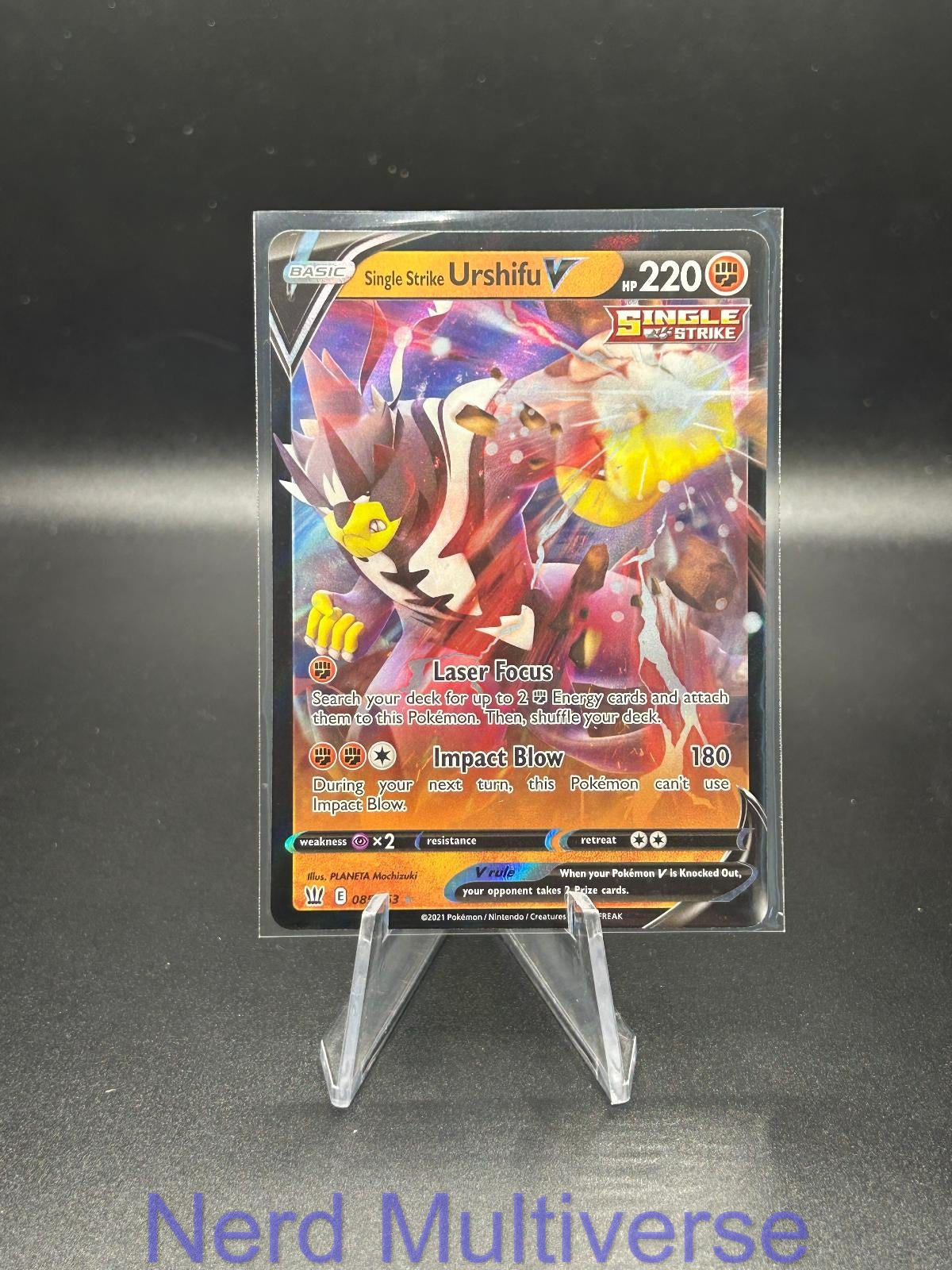 SINGLE STRIKE URSHIFU V 085/163 HOLO UR BATTLE STYLES POKEMON NM/M