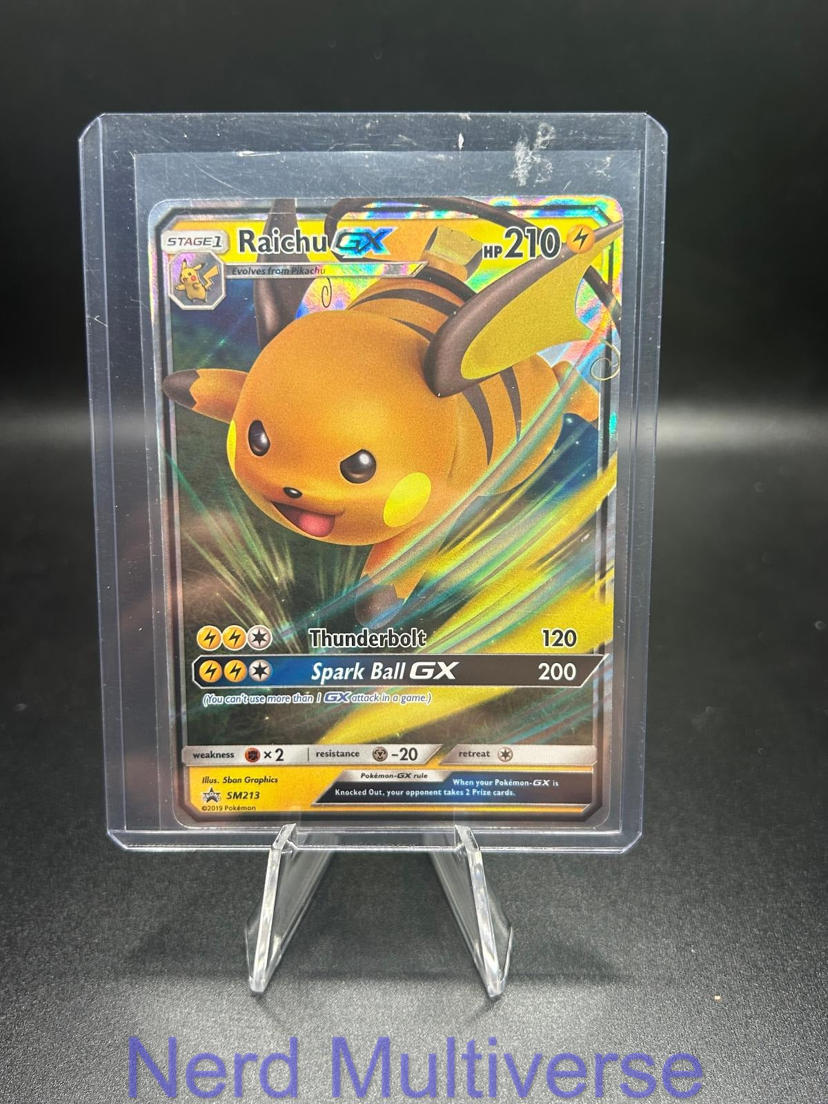 RAICHU GX - SM213 HOLO P SUN & MOON PROMO POKEMON NM/M