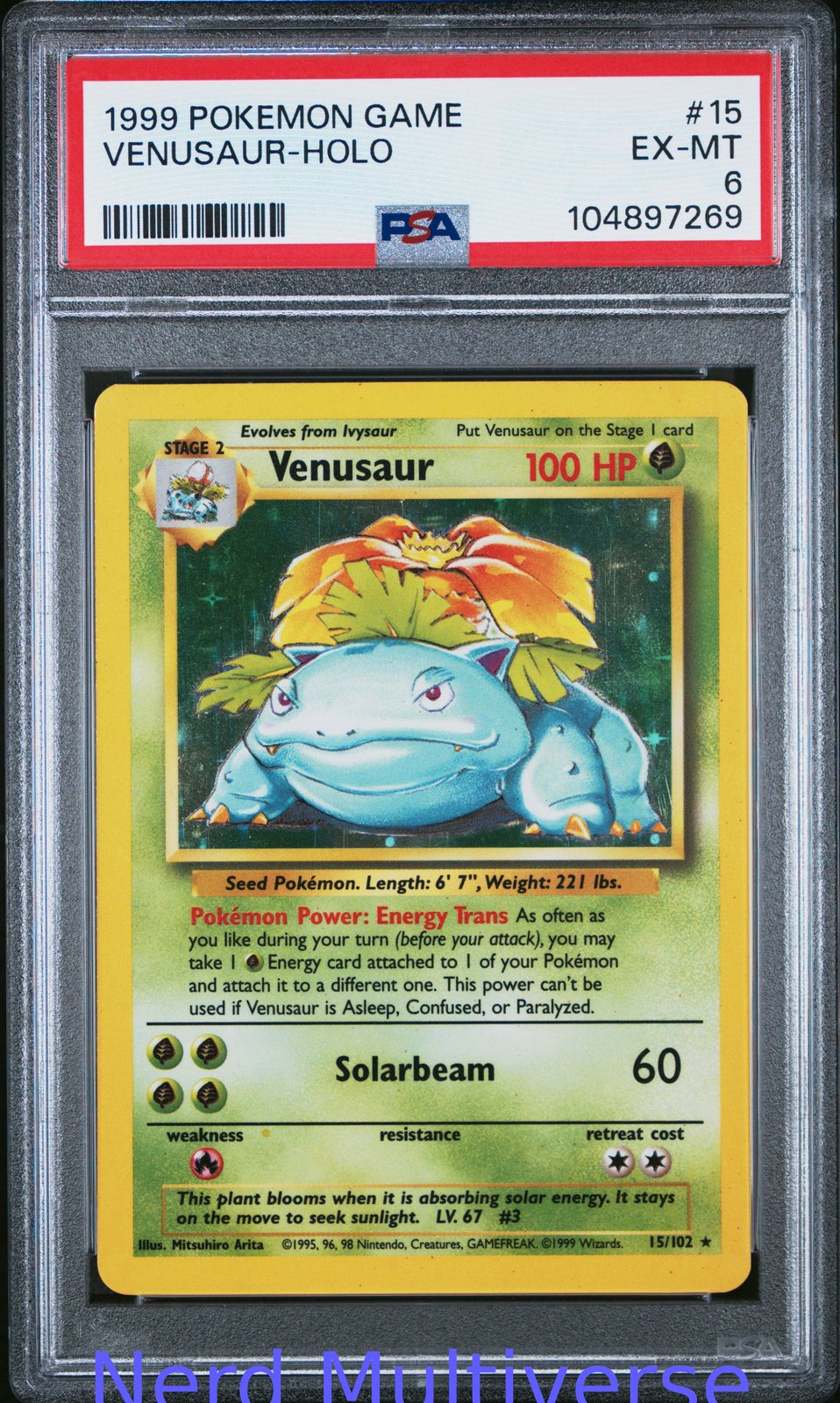 VENUSAUR HOLO 15/102 GAME POKEMON PSA 6 269