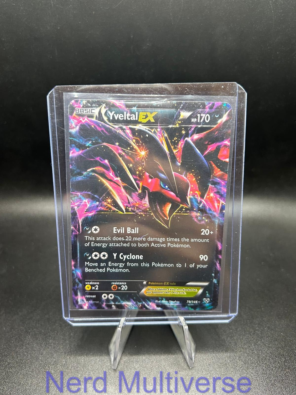 YVELTAL EX 79/146 HOLO EX RARE XY BASE SET POKEMON LP