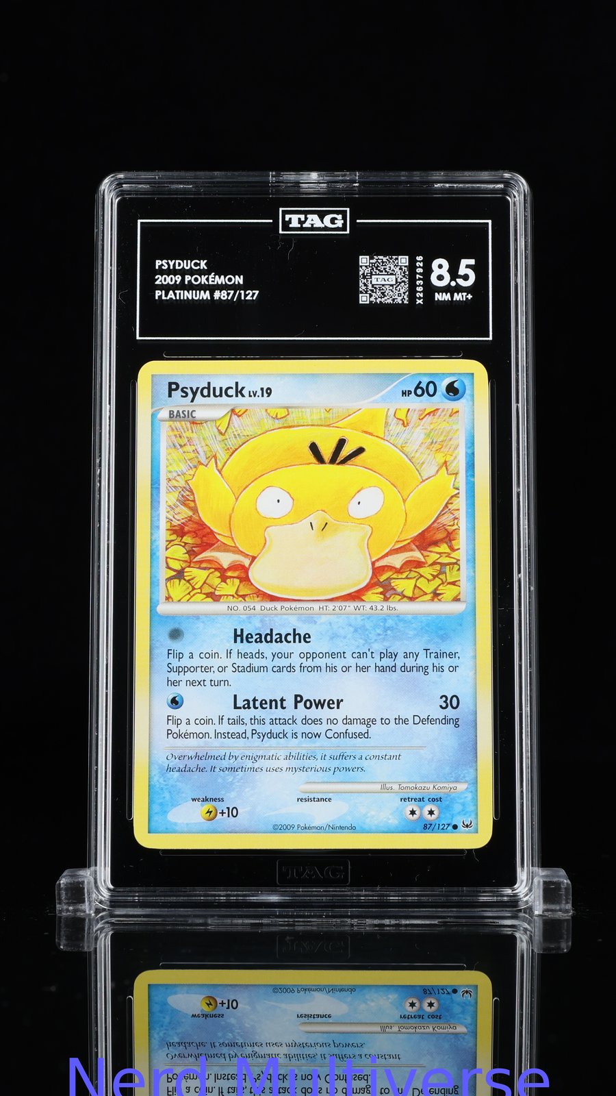 PSYDUCK 87/127 POKEMON PLATINUM PLATINUM POKEMON TAG 8.5 926