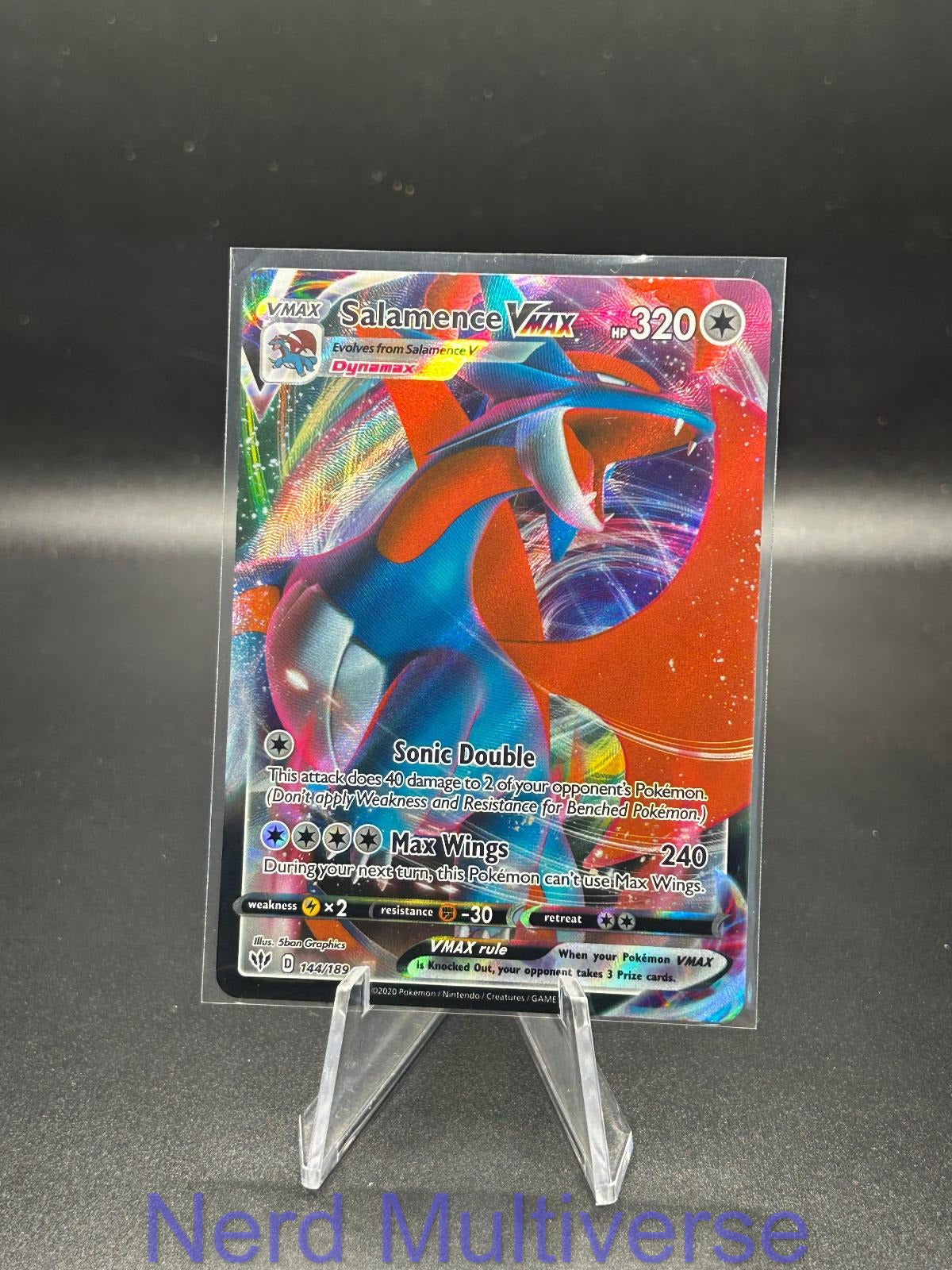 SALAMENCE VMAX 144/189 HOLO UR DARKNESS ABLAZE POKEMON NM/M