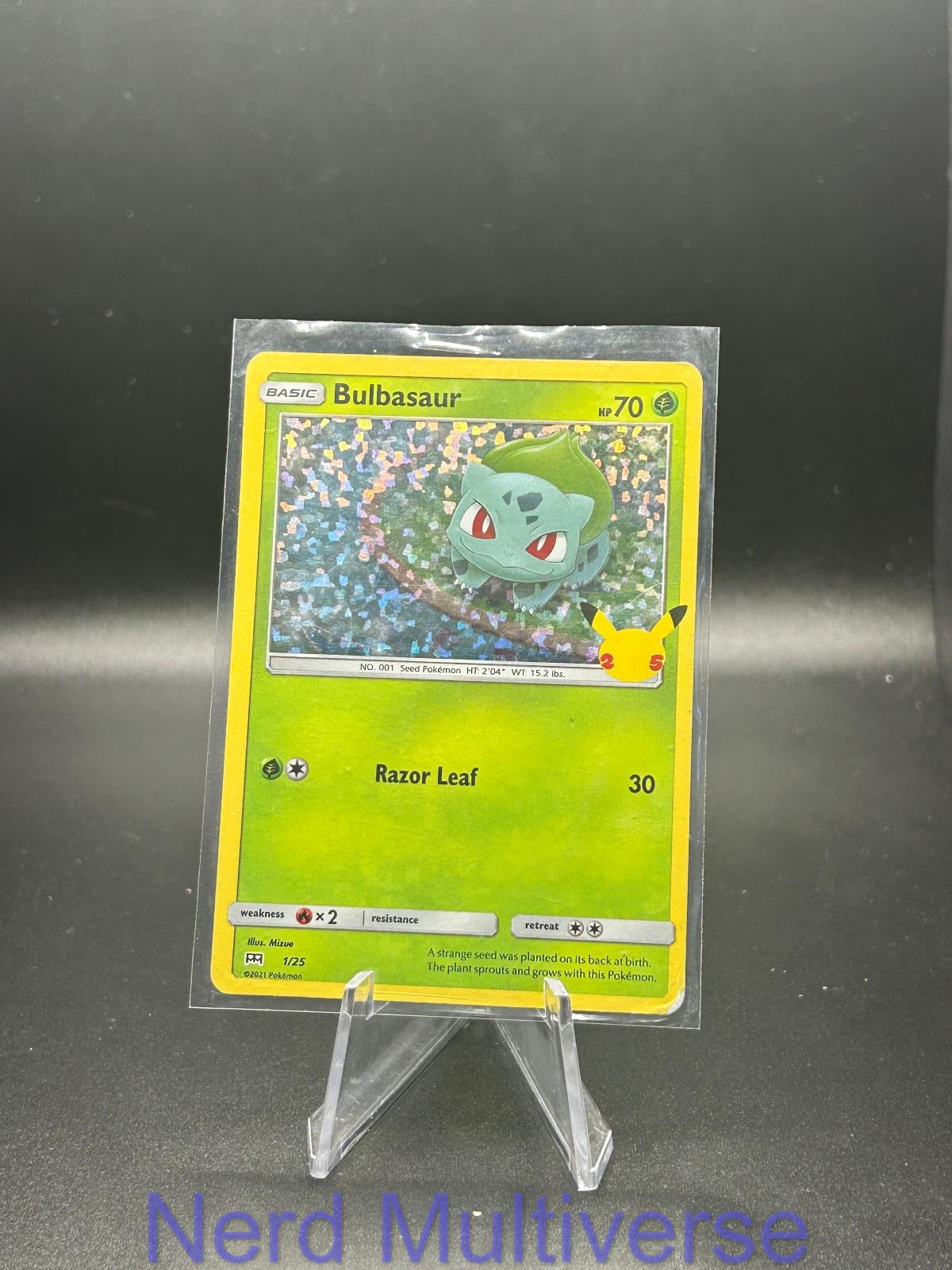 BULBASAUR 001/025 P MCDONALD'S 25TH ANNIVERSARY PROMOS POKEMON NM/M