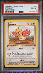 SPEAROW 62/64 1ST EDITION JUNGLE POKEMON PSA 8 582