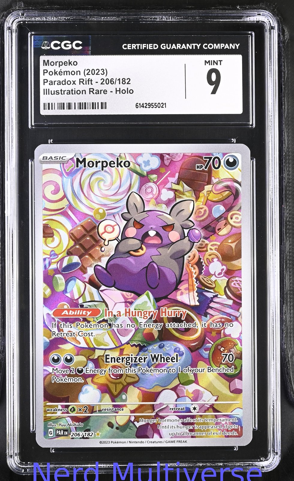 MORPEKO 206/182 ILLUSTRATION RARE HOLO PARADOX RIFT POKEMON CGC 9 021