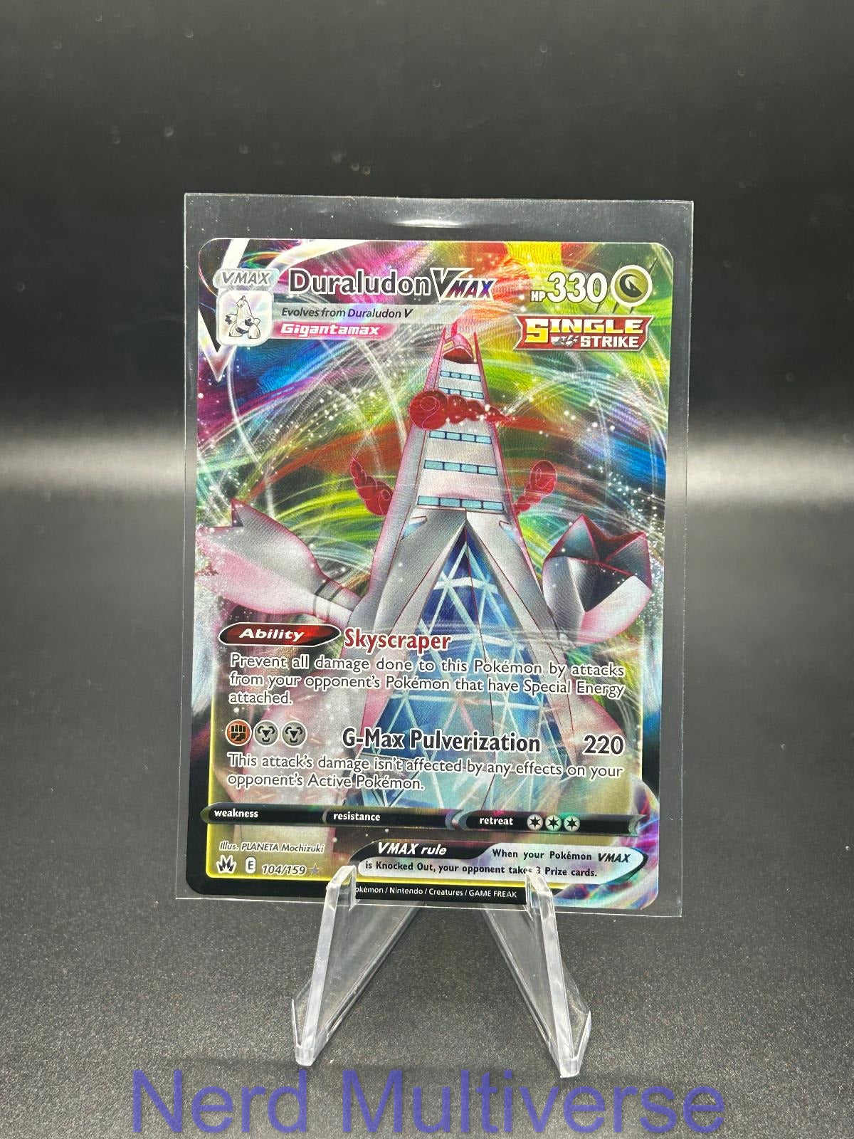DURALUDON VMAX 104/159 HOLO UR CROWN ZENITH POKEMON NM/M