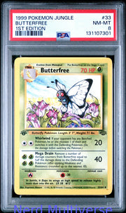 BUTTERFREE 33/64 1ST EDITION JUNGLE POKEMON PSA 8 301