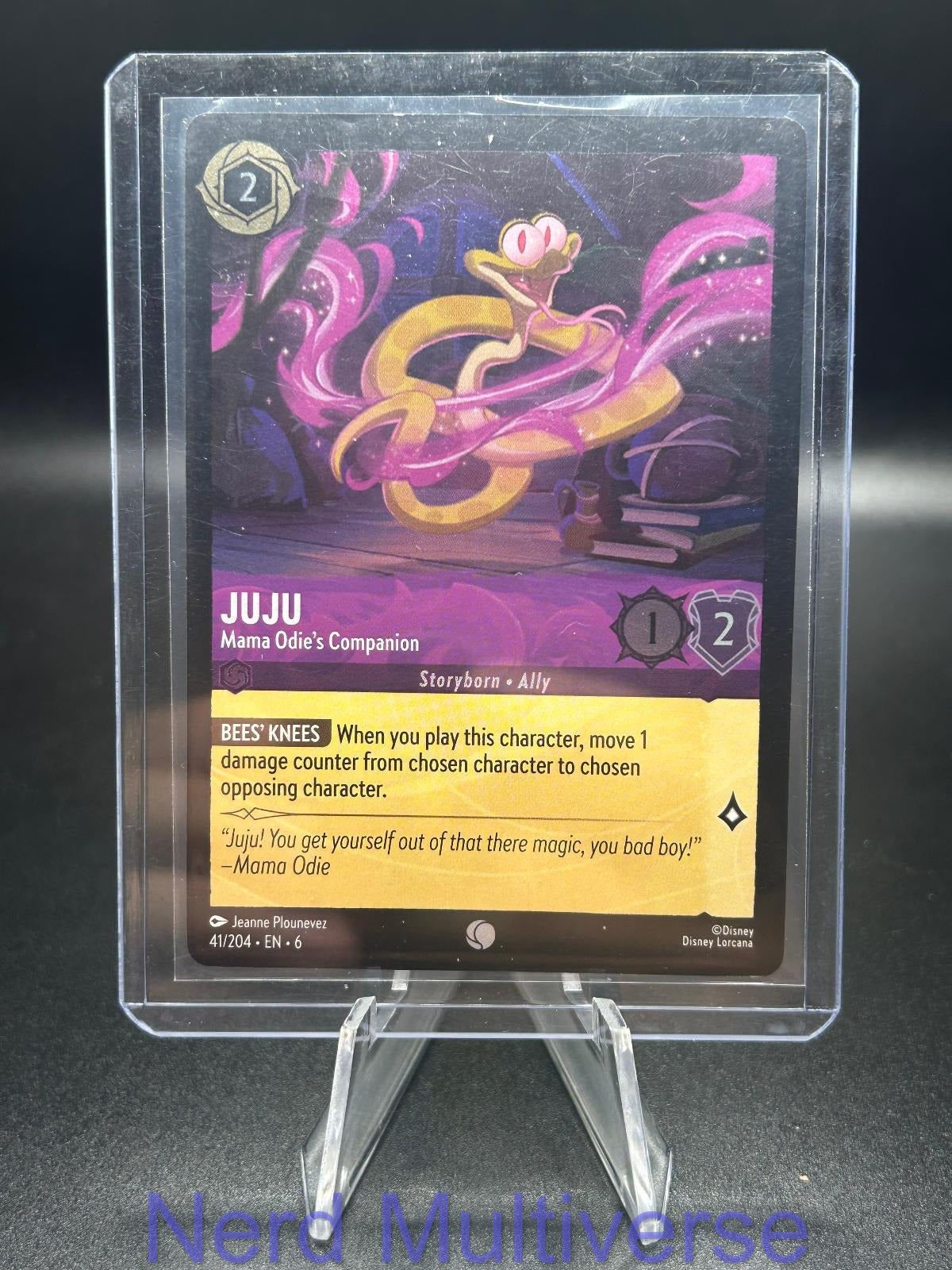 JUJU - MAMA ODIE'S COMPANION 41/204 C AZURITE SEA LORCANA COLD FOIL NM/M
