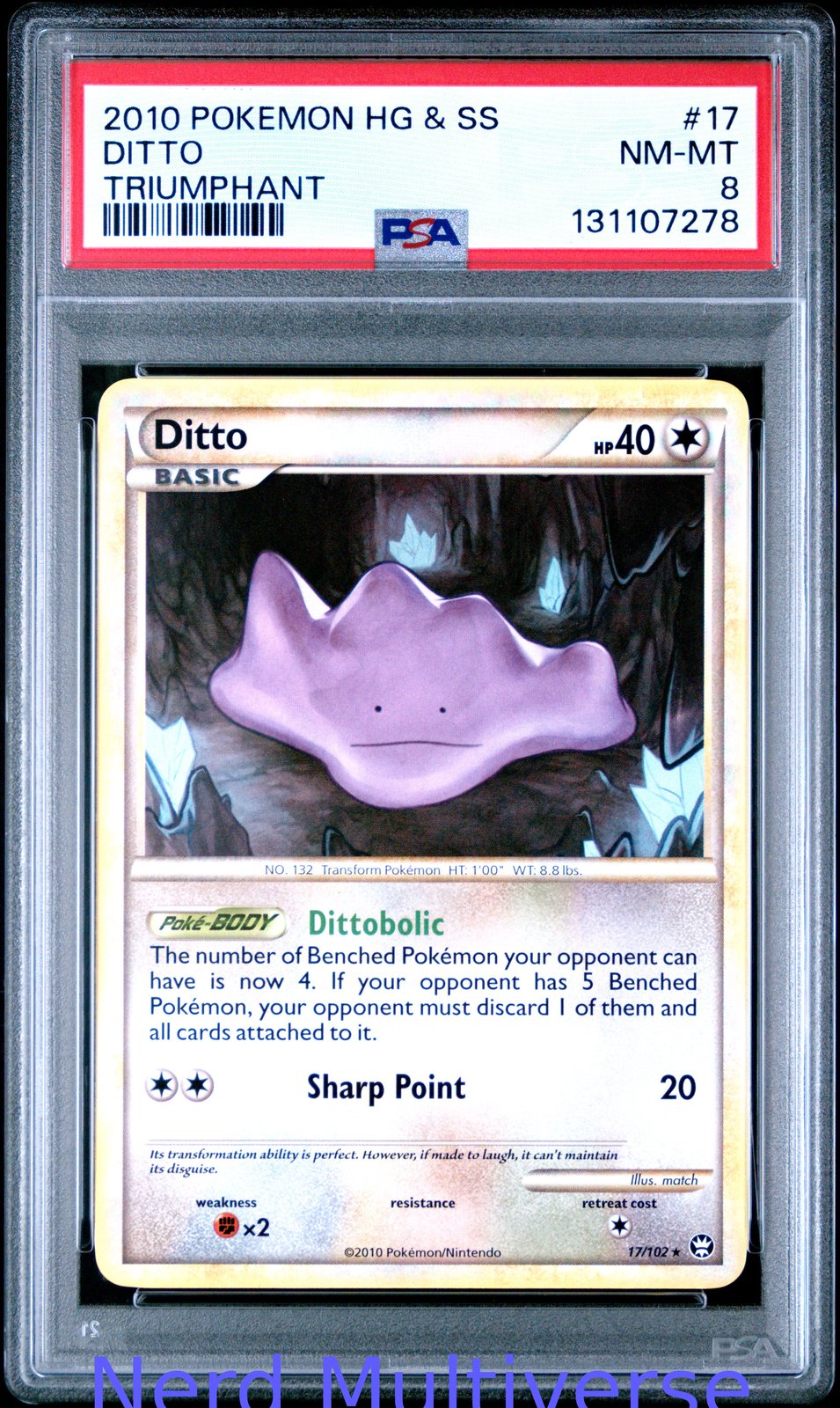 DITTO 17 TRIUMPHANT POKEMON PSA 8 278