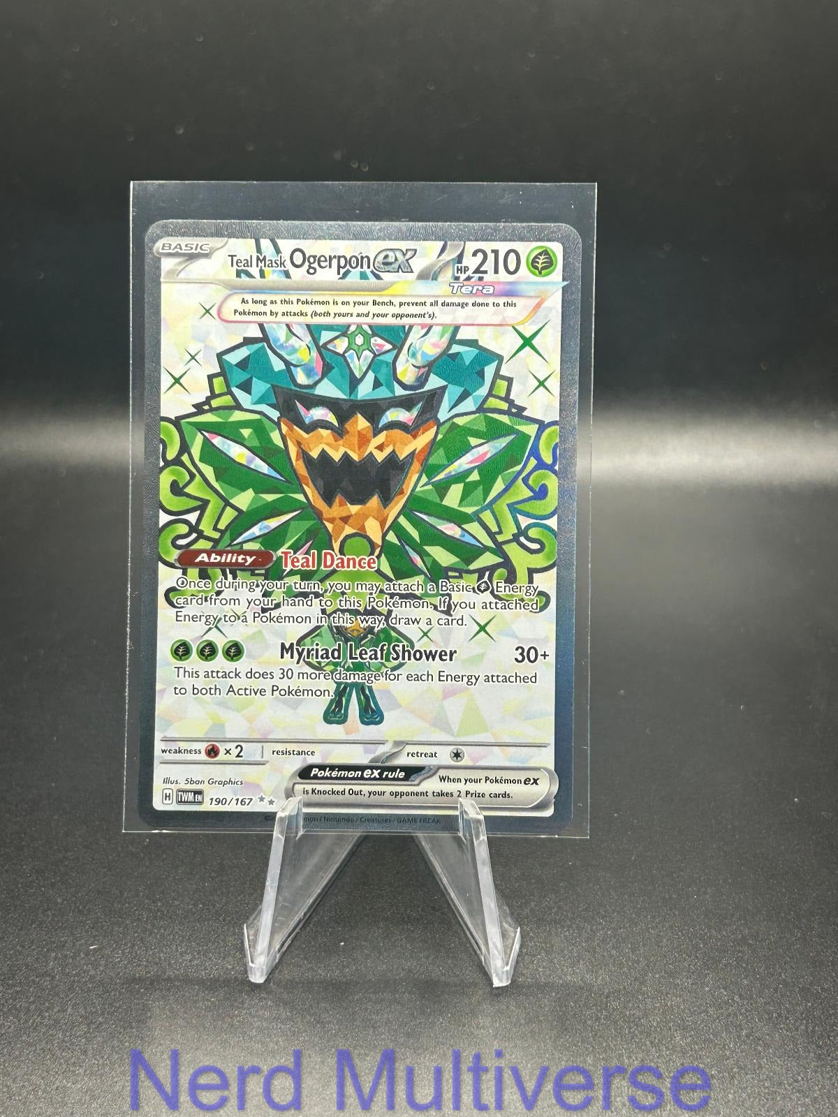 TEAL MASK OGERPON EX 190/167 UR TWILIGHT MASQUERADE POKEMON HOLO NM/M
