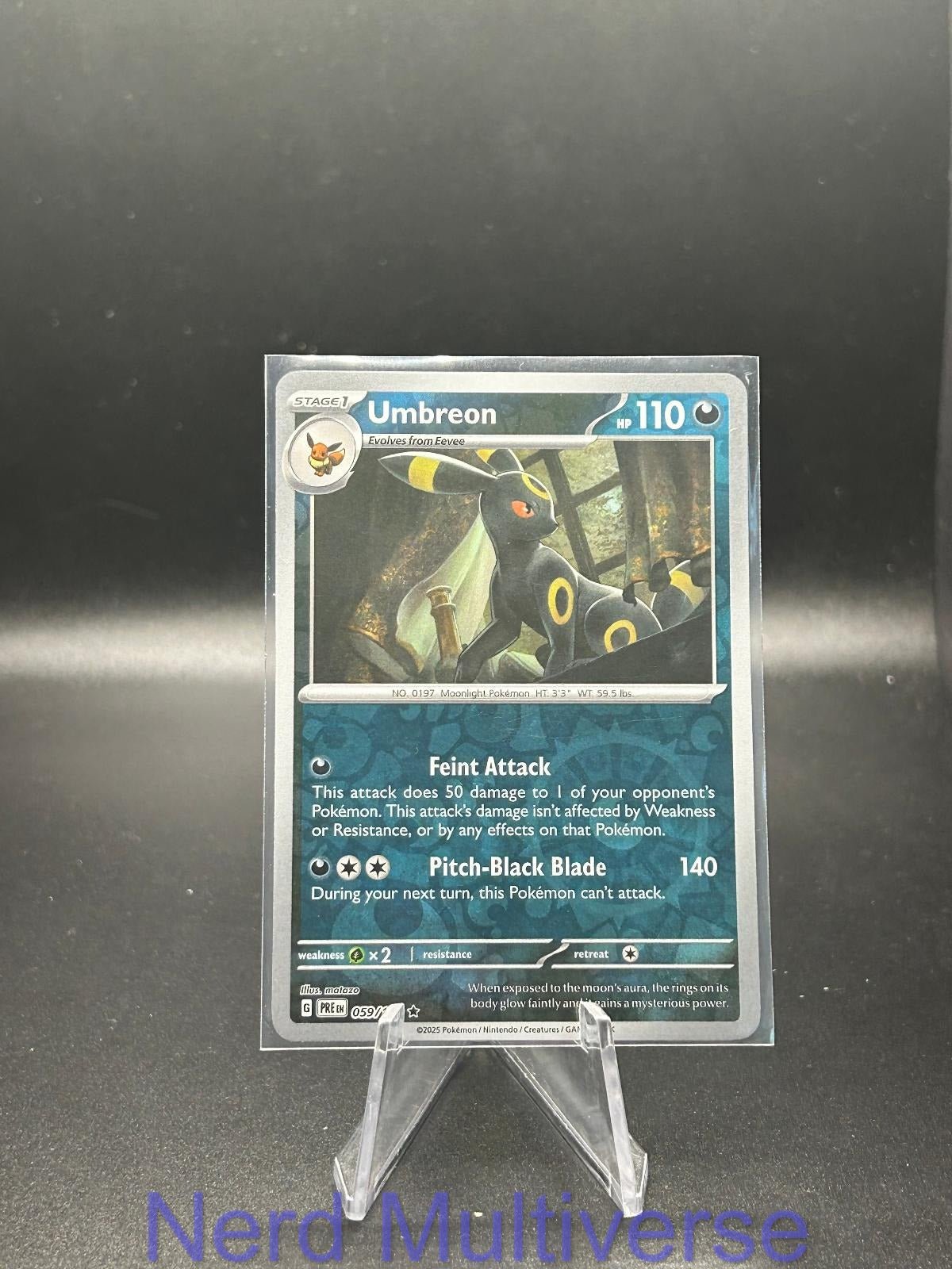 UMBREON 059/131 R PRISMATIC EVOLUTIONS POKEMON REVERSE HOLO NM/M