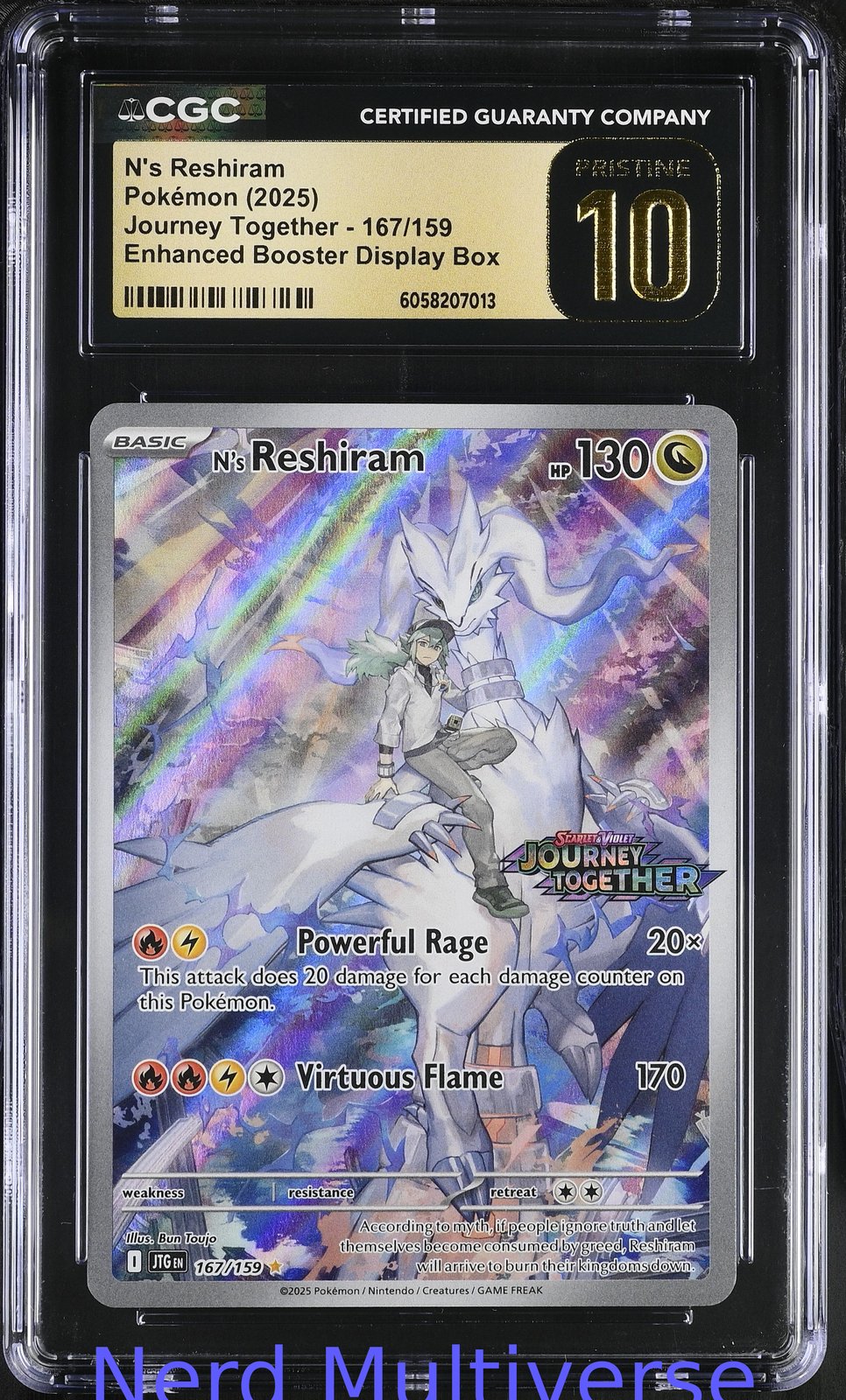 N'S RESHIRAM 167/159 ENHANCED BOOSTER DISPLAY BOX POKEMON CGC 10 013
