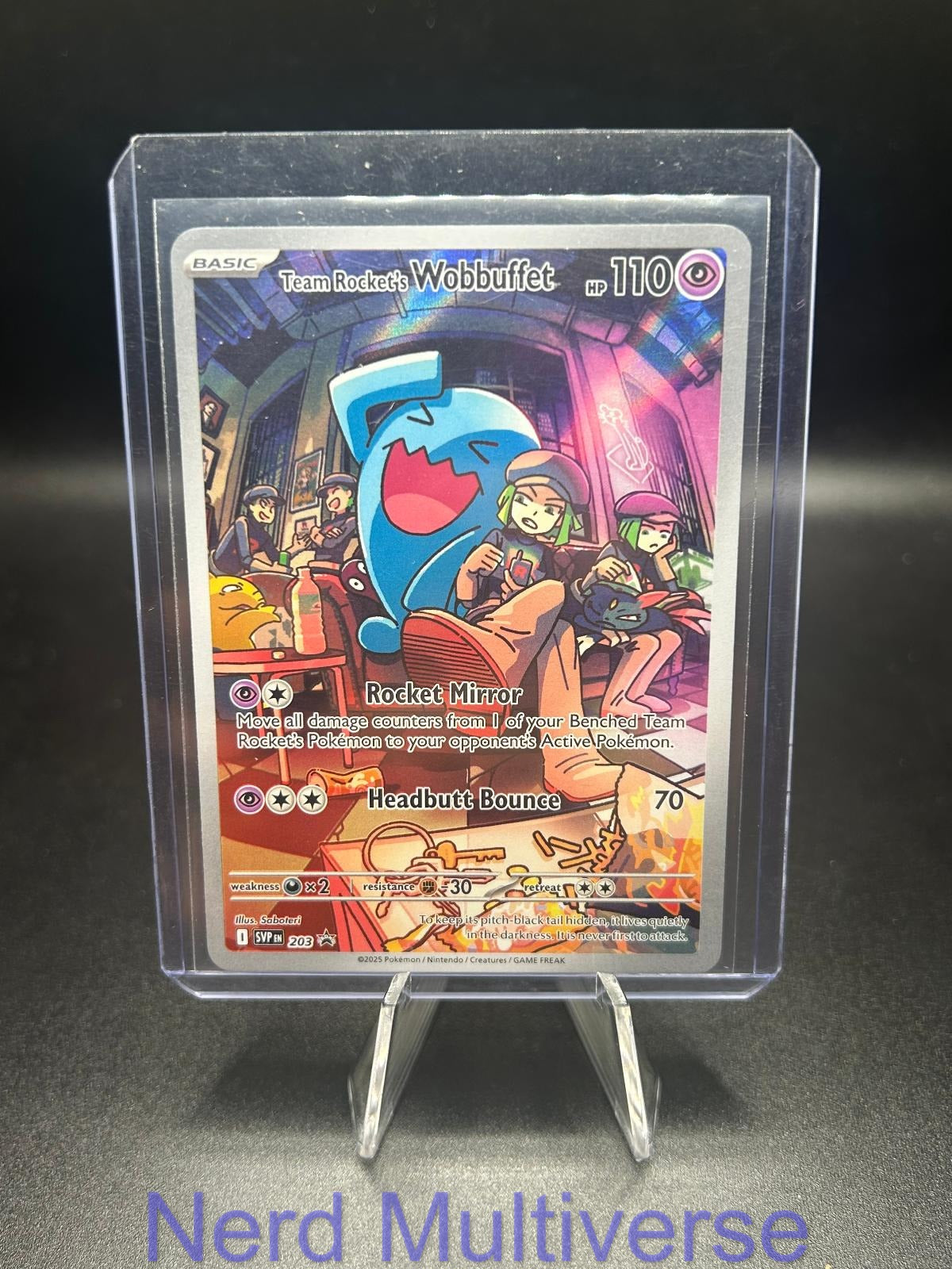 TEAM ROCKET'S WOBBUFFET 203 HOLO P SCARLET & VIOLET PROMO POKEMON NM/M