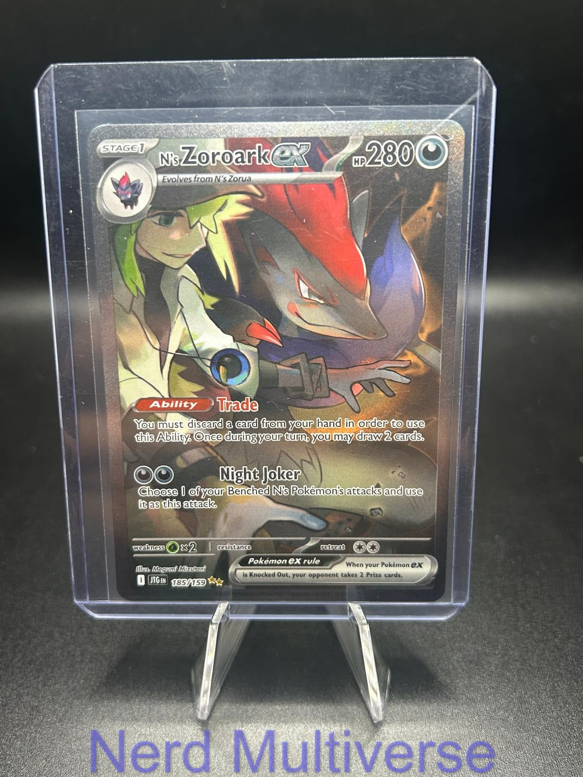 N'S ZOROARK EX 185/159 SIR JOURNEY TOGETHER POKEMON HOLO NM/M