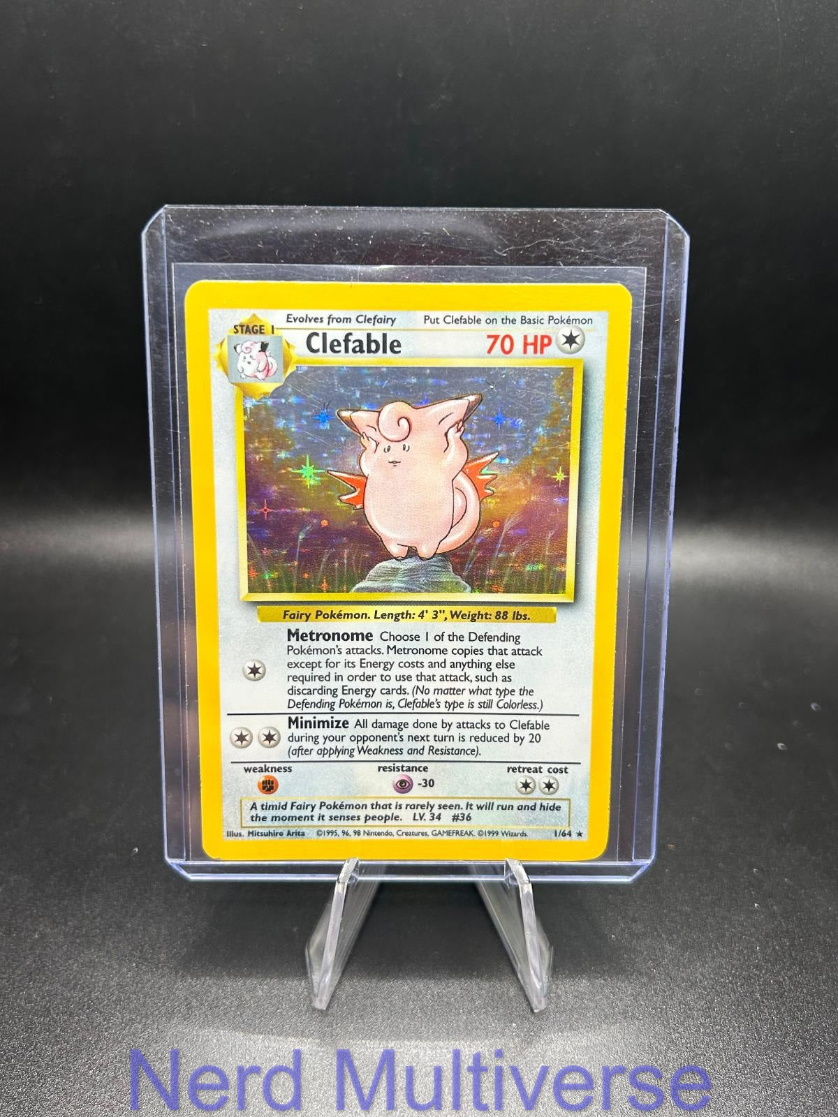 CLEFABLE 1/64 R JUNGLE POKEMON UNLIMITED HOLO LP