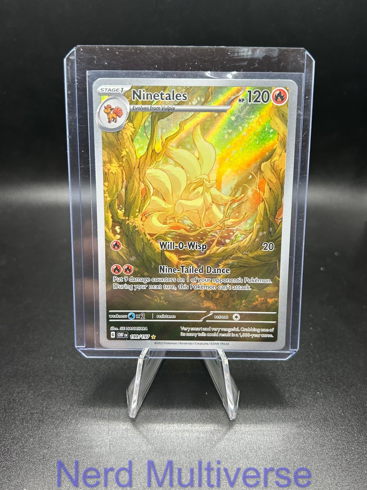 NINETALES 199/197 IR OBSIDIAN FLAMES POKEMON HOLO NM/M